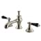 Kingston Brass KC7068PKL Duchess Widespread Bathroom Faucet W/ Brass Pop-Up, Nickel KC7068PKL - alternate 1